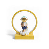 Astronaut Figurine Desk Lamp With Base - Yellow