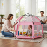 Foldable Baby Playpen - Pink
