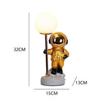 USB Table Lamp Astronaut Spaceman Light - Gold