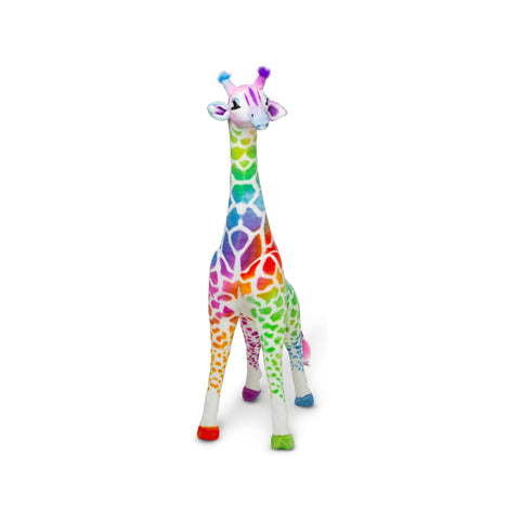 Melissa & Doug Rainbow Giraffe Lifelike Plush