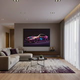 80 x 120cm Car Frame with LED Lights Purple