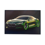 80 x 120cm Car Frame with LED Lights Green