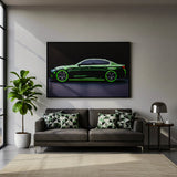 80 x 120cm Car Frame with LED Lights Green