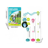 Street Light Design Bubble Machine with LED Lights Multicoloured