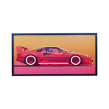 100 x 40cm Car Frame with Lights Red