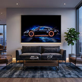 120 x 80cm Car Frame with Lights Black & Blue