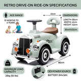 Retro Classic Kids Electric Ride-On Car - J9666