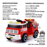 Fire Rescue Kids Electric Ride-On Fire Truck with Water Gun - L911L Pro