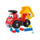 Truck with Building Blocks Red