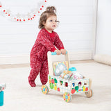 Melissa & Doug Wooden Shape Sorting Grocery Cart