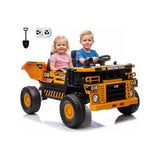 12V 2 Seater Kids Ride-On Construction Dump Truck with Electric Dump Bed - PH007