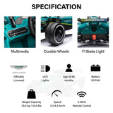 Aston Martin F1 Licensed Kids Electric Race Car - YJ1599