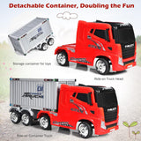 Kids Electric Ride-On Container Truck with Detachable Trailer - YJ2011T