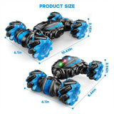 RC Stunt Car with Lights Black & Blue