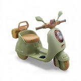 Kids Ride On Scooter Olive & Brown