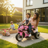 Kids Ride On Motorbike Black & Pink