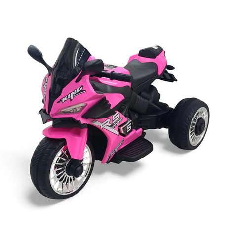 Kids Ride On Motorbike Black & Pink