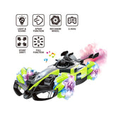 RC Spray Stunt Car Black & Green