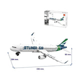 Wange Jetliner 320 Model 133 Piece Building Block Set