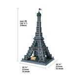 Wange Eiffel Tower 976 Piece Building Block Set