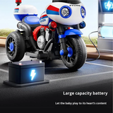 Kids Ride On & Remote Control Police Bike Multicoloured