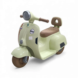 Kids Ride On Scooter Light Green & Brown