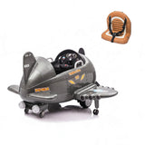 Kids Electric Ride-On Plane Silver