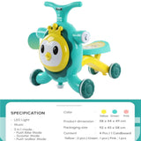 Vermilion 3-in-1 Baby Ride-On Walker & Scooter Green - view 2