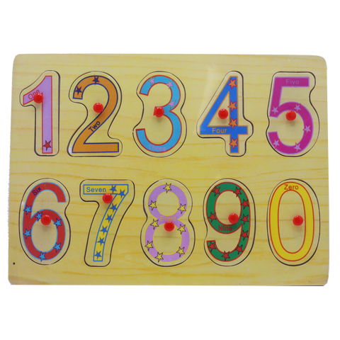 Wooden Numbers Puzzle 10pc