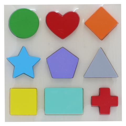 Wooden Shapes Puzzle 9pc