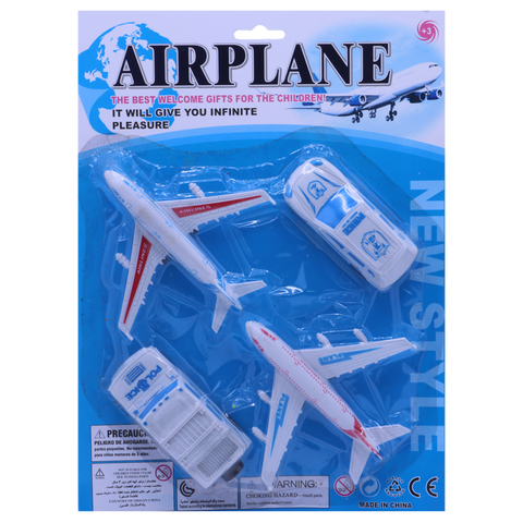 Airplane Set 4 Piece Pull back