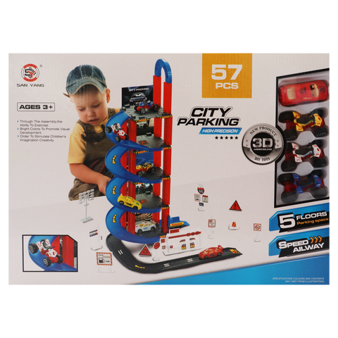 Parking Lot City  4 cars 57pc