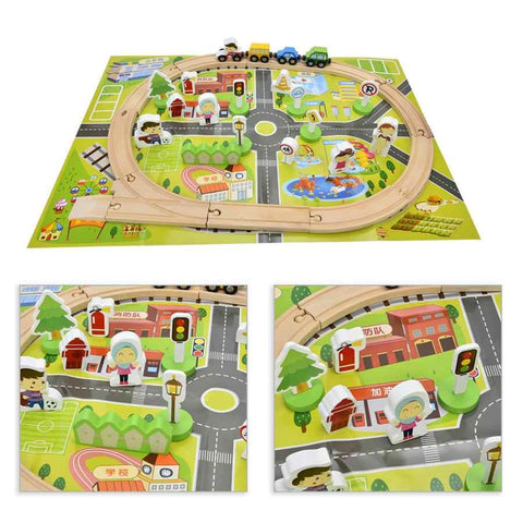 Jeronimo Wooden Train Set Steeples 36pcs