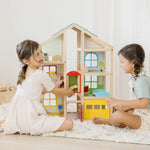 Melissa & Doug Hi-Rise Wooden Dollhouse and Furniture Set