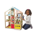 Melissa & Doug Hi-Rise Wooden Dollhouse and Furniture Set